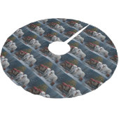 ピレ素晴らしネーススノースイクリスマスデコール ブラッシュドポリエステルツリースカート (アングル)