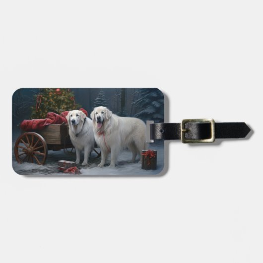 ピレ素晴らしネーススノースイクリスマスデコール ラゲッジタグ (正面横)