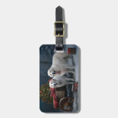 ピレ素晴らしネーススノースイクリスマスデコール ラゲッジタグ (正面縦)