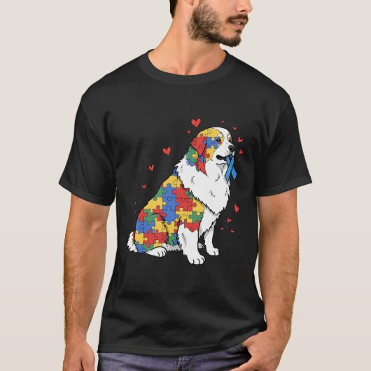 ピレ素晴らしネーパズル自閉症意識自閉症 Tシャツ (正面)