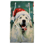 ピレ素晴らしネー犬のクリスマスブ絵を描ラシの塔 スモールペーパーバッグ (正面)