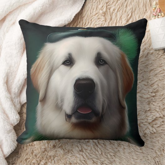ピレ素晴らしネー犬の聖パトリックの日のドレス クッション (ブランケット)