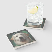 ピレ素晴らしネー犬の聖パトリックの日のドレス ストーンコースター (横)