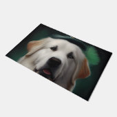 ピレ素晴らしネー犬の聖パトリックの日のドレス ドアマット (アングル)