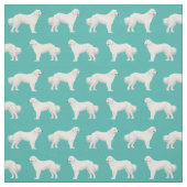 ピレ素晴らしネー犬ターコイズ ファブリック (見本)