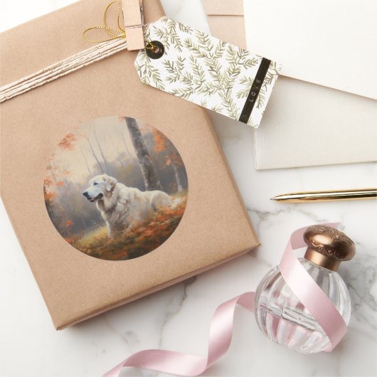 ピレ素晴らしネー紅葉秋インスパイア ラウンドシール (ギフト)