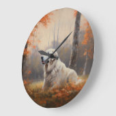 ピレ素晴らしネー紅葉秋インスパイア ラージ壁時計 (傾斜)