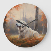 ピレ素晴らしネー紅葉秋インスパイア ラージ壁時計 (正面)