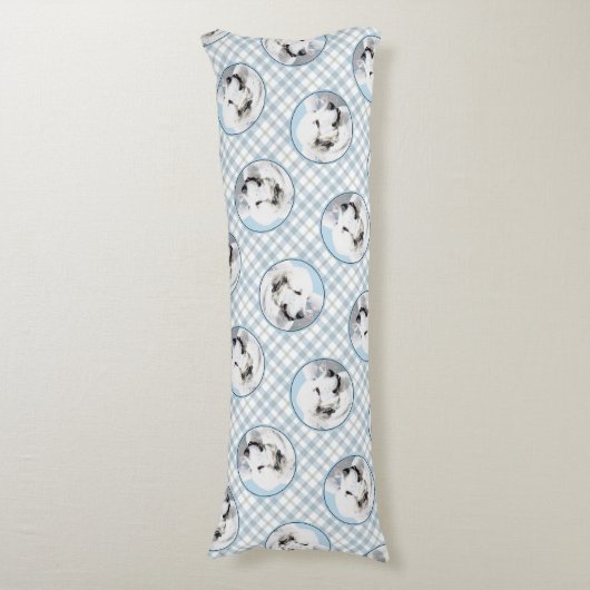 ピレ素晴らしネー絵を描ズホワイトオリジナルペットドッグアート ボディピロー (正面縦)