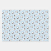 ピレ素晴らしネー絵を描ズホワイトオリジナルペットドッグアート ラッピングペーパーシート (正面)