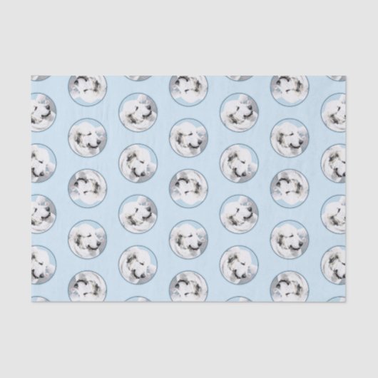 ピレ素晴らしネー絵を描ズホワイトオリジナルペットドッグアート 薄葉紙 (正面)