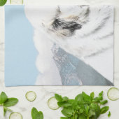 ピレ素晴らしネー絵画ズ – オリジナルドッグアート キッチンタオル (折り畳み)