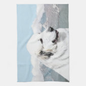 ピレ素晴らしネー絵画ズ – オリジナルドッグアート キッチンタオル (縦)