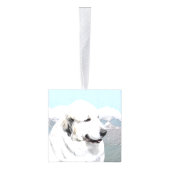 ピレ素晴らしネー絵画ズ – オリジナルドッグアート キューブオーナメント (右)