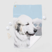 ピレ素晴らしネー絵画ズ – オリジナルドッグアート ゴルフタオル (インサイチュ)