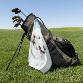 ピレ素晴らしネー絵画ズ – オリジナルドッグアート ゴルフタオル (グリーン)