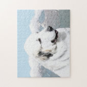 ピレ素晴らしネー絵画ズ – オリジナルドッグアート ジグソーパズル (縦)