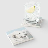 ピレ素晴らしネー絵画ズ – オリジナルドッグアート ストーンコースター (横)