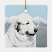 ピレ素晴らしネー絵画ズ – オリジナルドッグアート セラミックオーナメント (裏面)