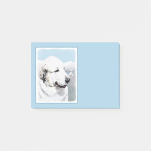 ピレ素晴らしネー絵画ズ – オリジナルドッグアート ポストイット (正面)