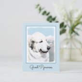 ピレ素晴らしネー絵画ズ – オリジナルドッグアート ポストカード (スタンド正面)