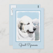 ピレ素晴らしネー絵画ズ – オリジナルドッグアート ポストカード (正面/裏面)