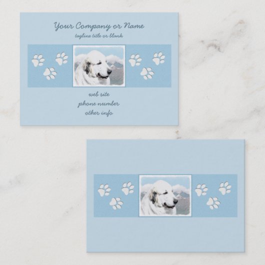 ピレ素晴らしネー絵画ズ – オリジナルドッグアート 名刺 (正面/裏面)