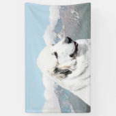 ピレ素晴らしネー絵画ズ – オリジナルドッグアート 横断幕 (縦)