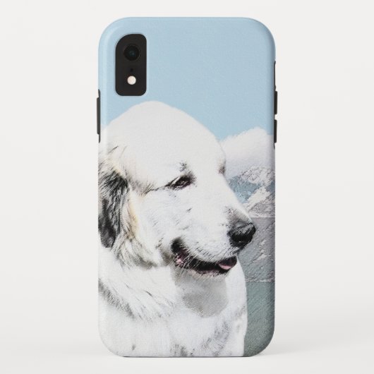 ピレ素晴らしネー絵画ズ – オリジナルドッグアート Case-Mate iPhoneケース (裏面)