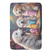 ピレ素晴らしネーNサンベルナルパピーズNミルクシェイク バスマット (正面縦)