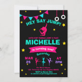 ピロエッテキュートバレリーナ体操ガールズ誕生日 招待状 (正面)