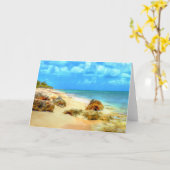 ピロリービーチグリーティングカード カード (黄色い花)