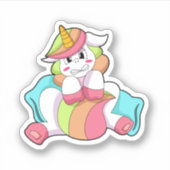 ピローでシャイなユニコーン シール (正面)