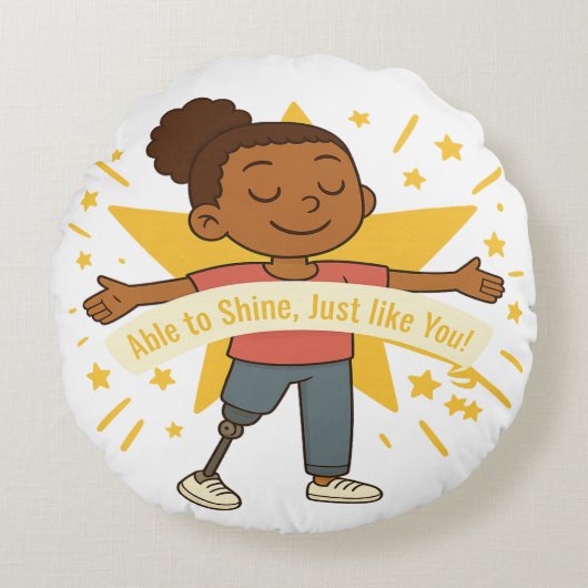 ピローを丸めるのと同じように輝ける ラウンドクッション (正面)