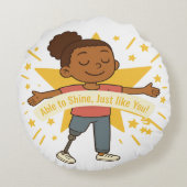 ピローを丸めるのと同じように輝ける ラウンドクッション (裏面)