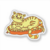 ピローアニメのオレンジミニティグレスおもしろい シール (正面)