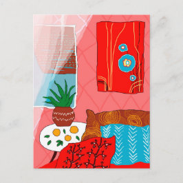ピローインスパイアアロエオレンジのマティスレッドルーム ポストカード