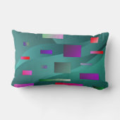 ピローグリーンウォームギフトベッドルームデザイン2 ランバークッション (裏面)