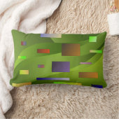 ピローグリーンウォームギフトベッドルームデザイン2 ランバークッション (ブランケット)