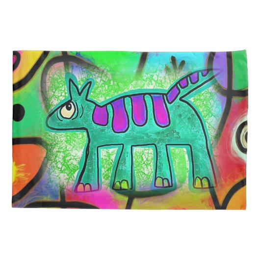 ピローケースお洒落犬 枕カバー (裏面)