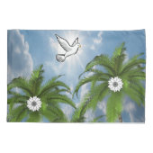 ピローケースのヤシの木 枕カバー (裏面)