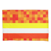 ピローケースオレンジ赤黄色 枕カバー (正面)