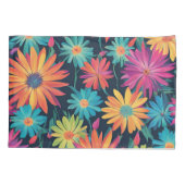 ピローケースカラフルワイルドフラワー 枕カバー (裏面)