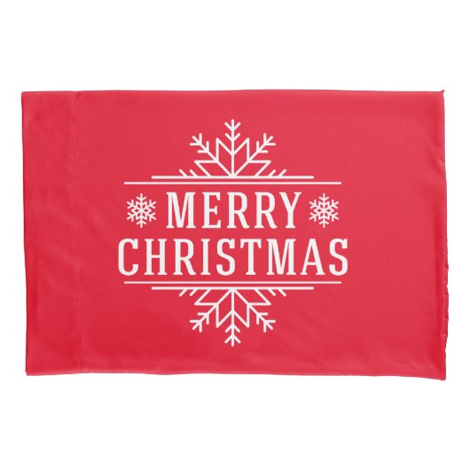 ピローケースセット – クリスマススノーフレーク 枕カバー (正面左)