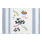 ピローケースヒーロー自転車用飛行機 枕カバー (裏面)