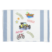 ピローケースヒーロー自転車用飛行機 枕カバー (正面)