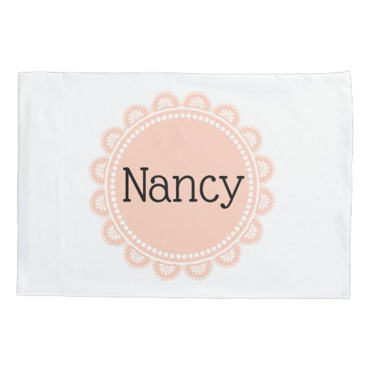 ピローケースピンク 枕カバー (裏面)