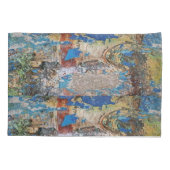 ピローケースフローラ抽象芸術青 枕カバー (裏面)