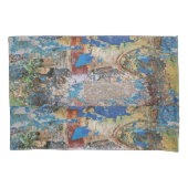 ピローケースフローラ抽象芸術青 枕カバー (正面)