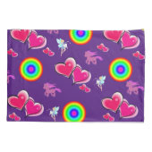 ピローケース妖精の夢パープル 枕カバー (裏面)